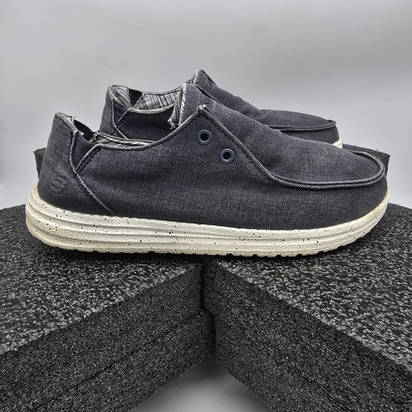Skechers Shoes Men\'s 8.5 Relaxed Fit Memory Foam Slip-On Navy 59988 main image 8